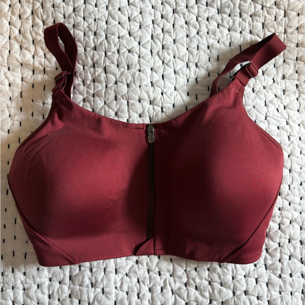 Women's Burgundy Sports Bra